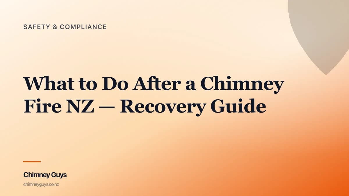 What to Do After a Chimney Fire NZ — Recovery Guide — Infographic