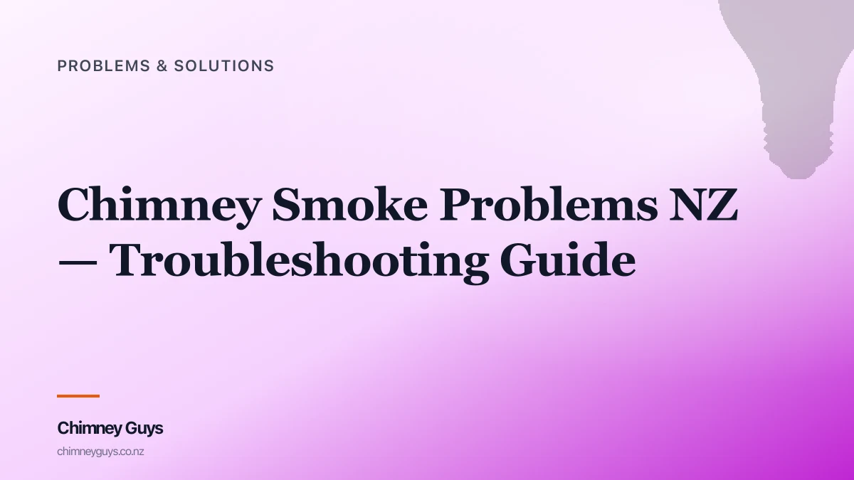 Chimney Smoke Problems NZ — Troubleshooting Guide — Infographic