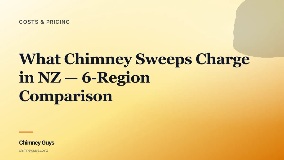 What Chimney Sweeps Charge in NZ — 6-Region Comparison — Infographic