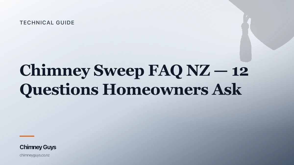 Chimney Sweep FAQ NZ — 12 Questions Homeowners Ask — Infographic