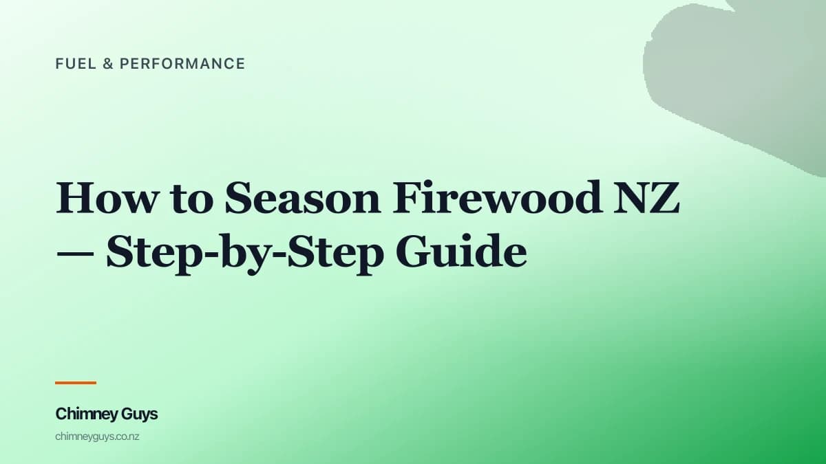 How to Season Firewood NZ — Step-by-Step Guide — Infographic