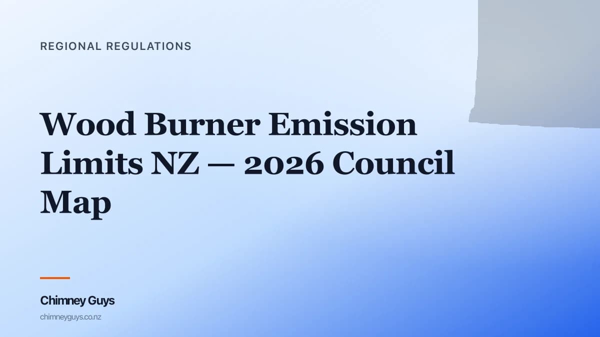 Wood Burner Emission Limits NZ — 2026 Council Map — Infographic
