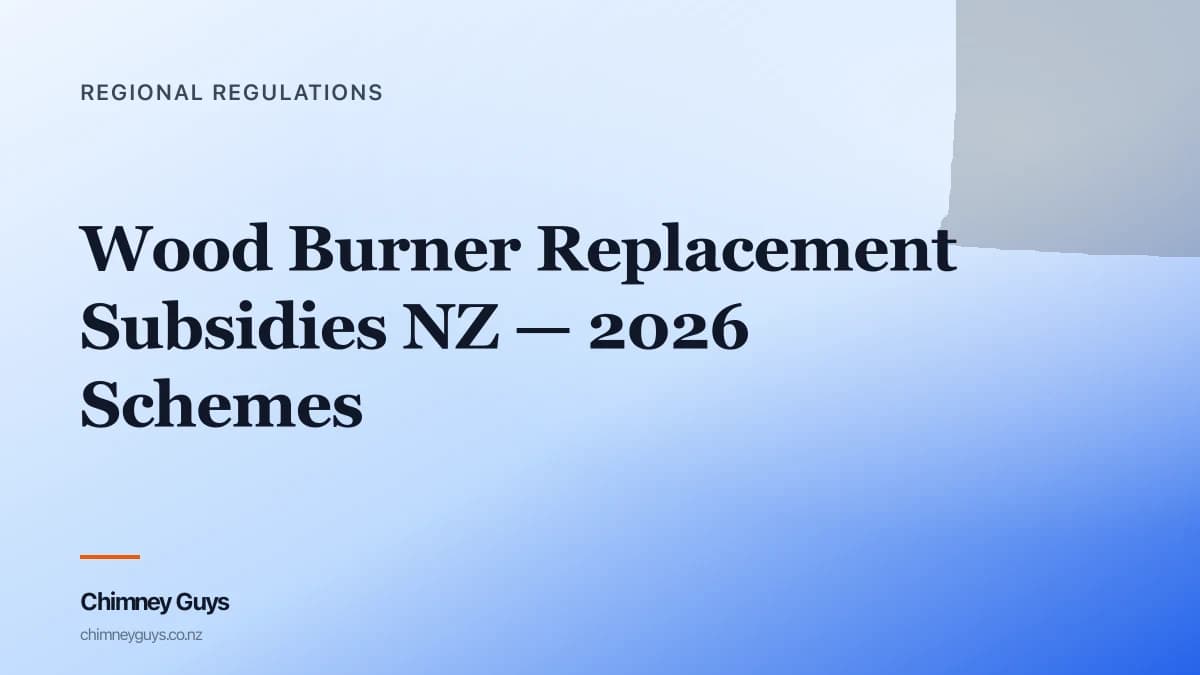 Wood Burner Replacement Subsidies NZ — 2026 Council Schemes — Infographic